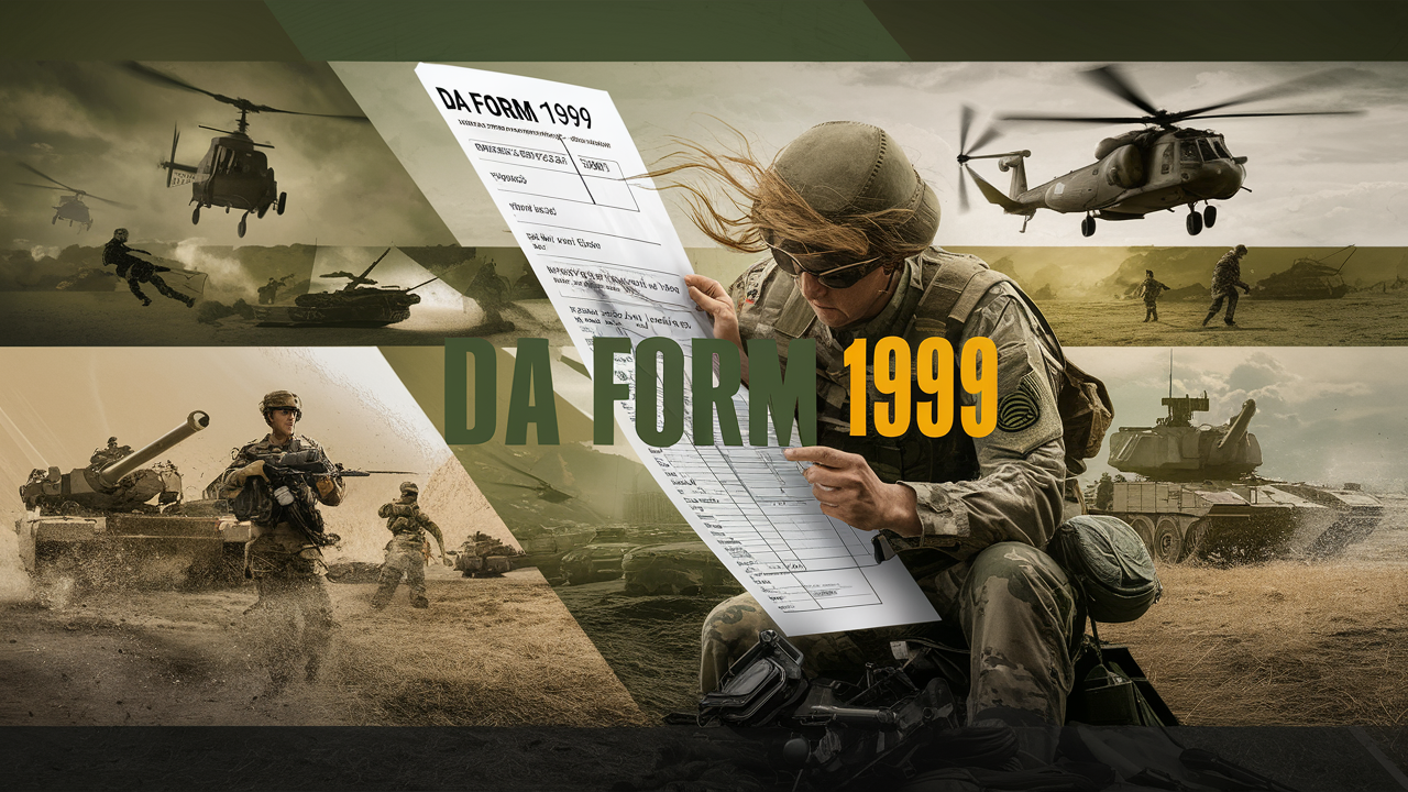 Why Is DA Form 1999 Essential For Streamlined Military Operations? - ATCTS Army